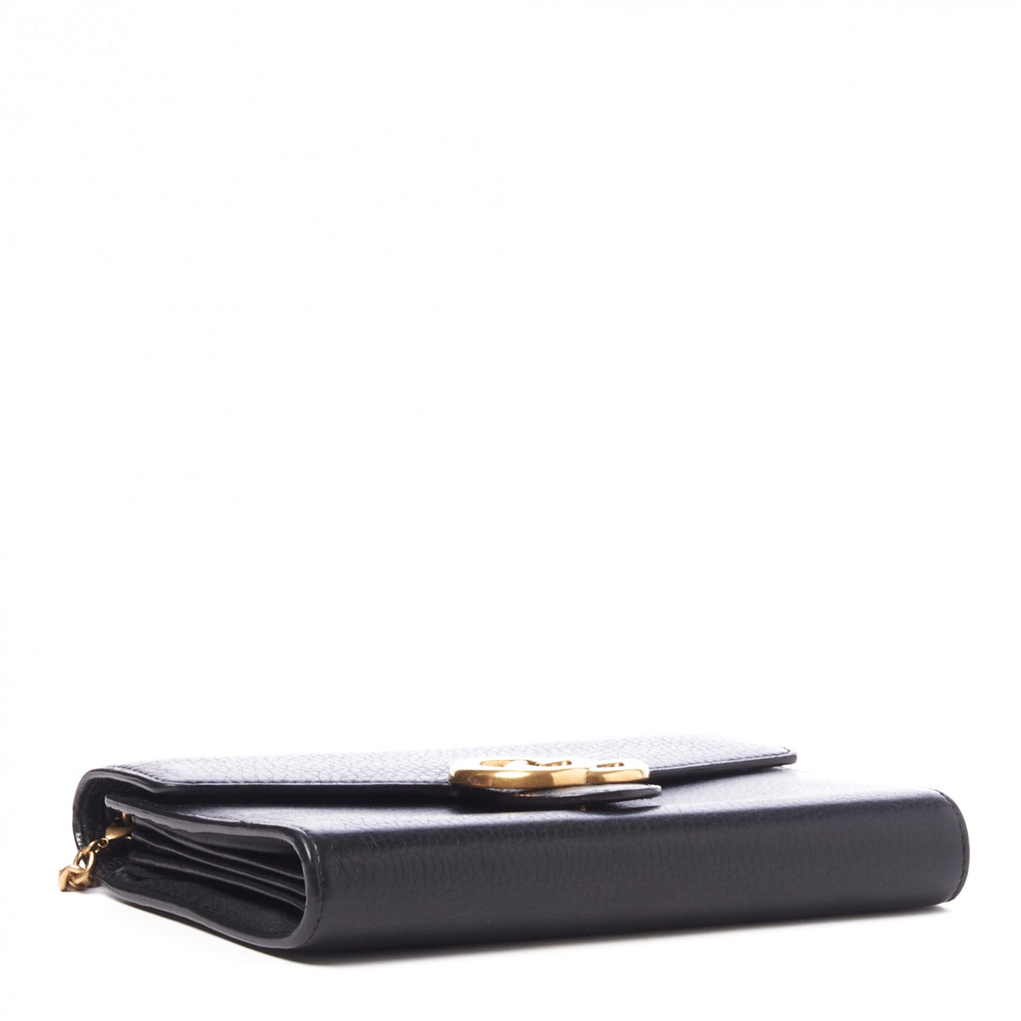 Calfskin GG Marmont Chain Wallet Black