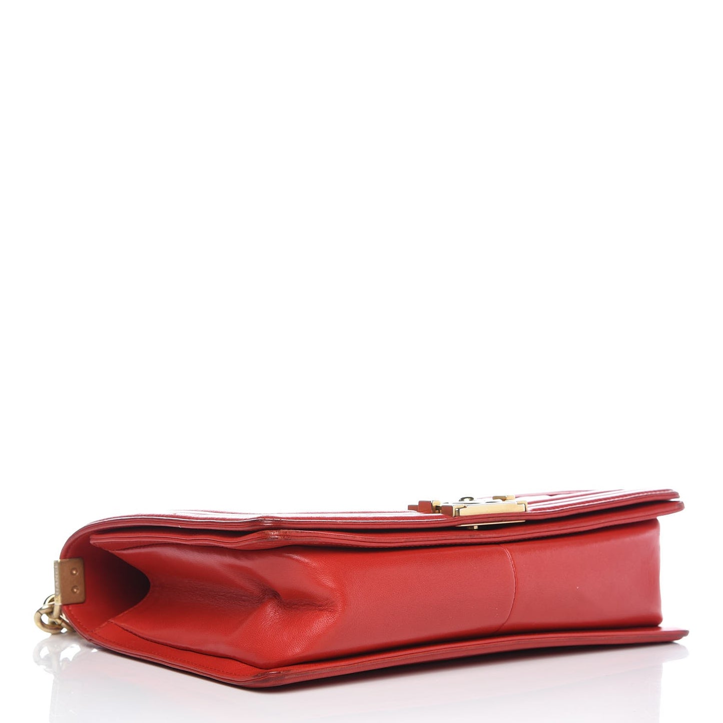 Lambskin Quilted New Medium Boy Flap Red