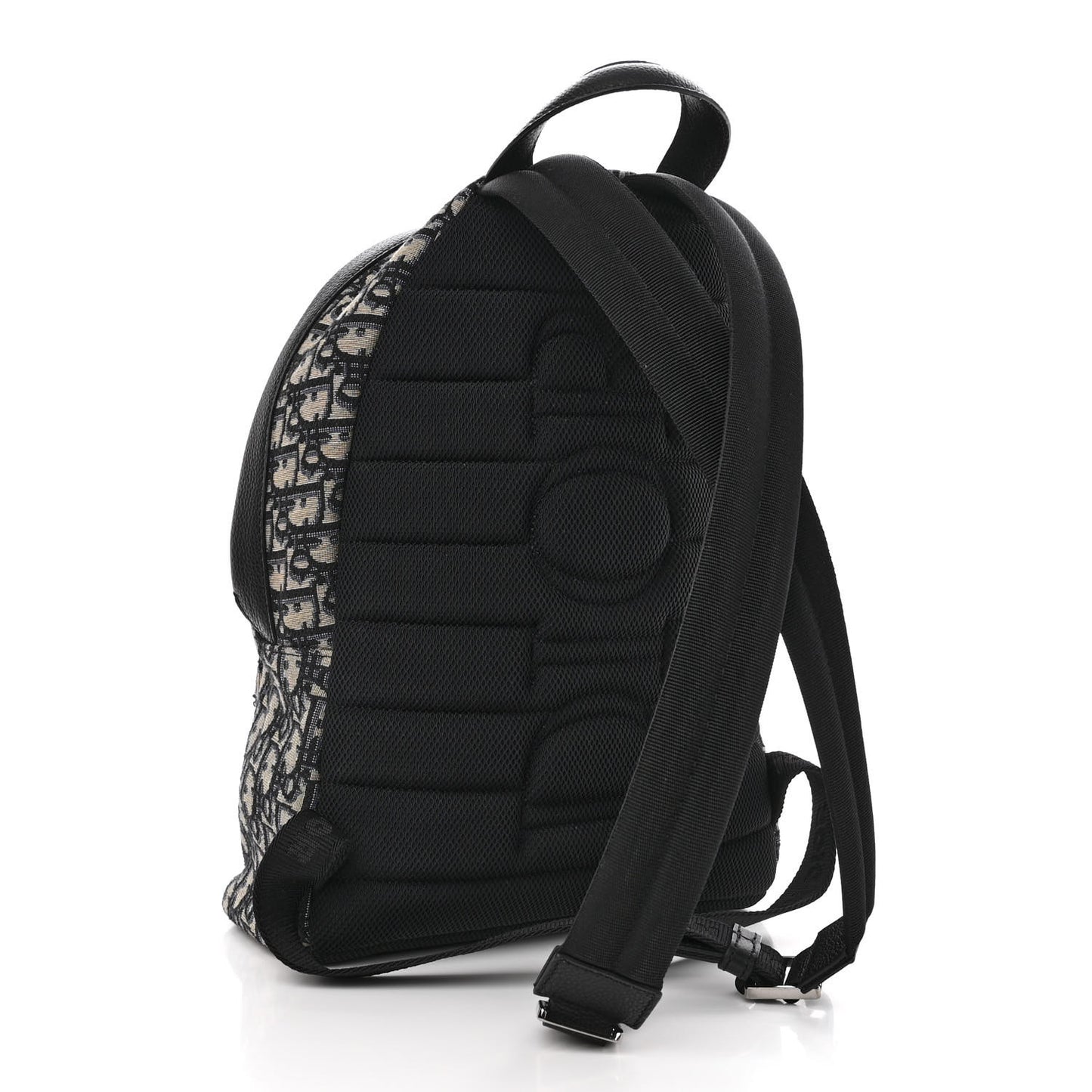 Oblique Calfskin Rider Kid's Backpack Beige Black