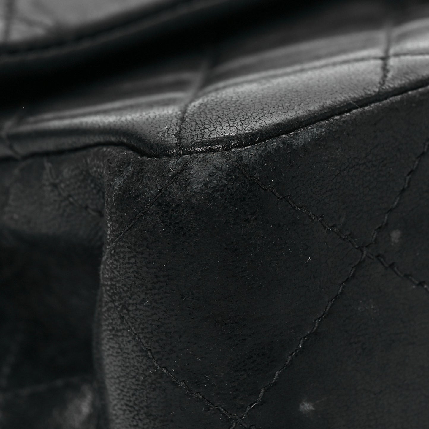 Lambskin Quilted Small Double Flap Black