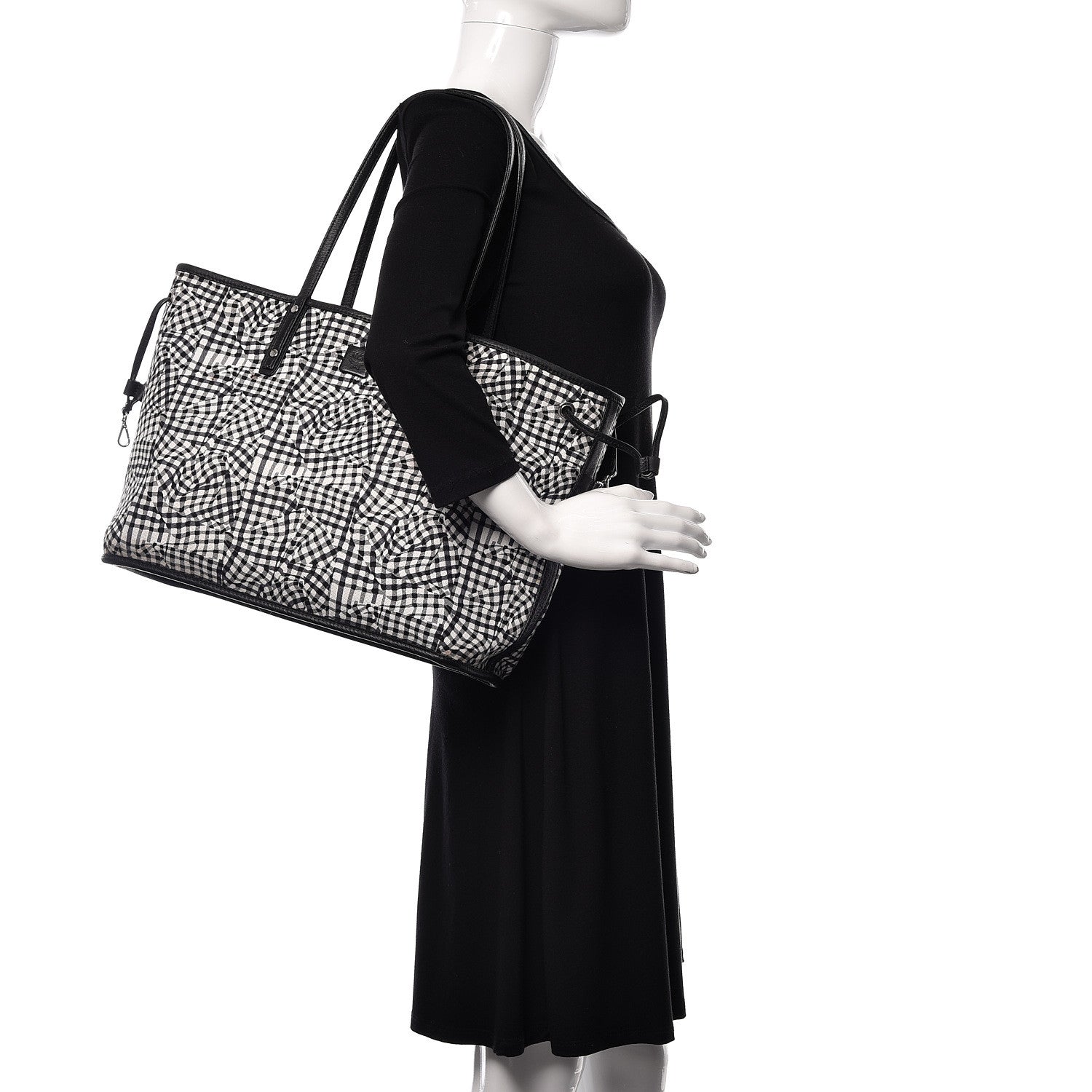 MCM Visetos Medium Reversible Shopper Tote Black 2 of 22