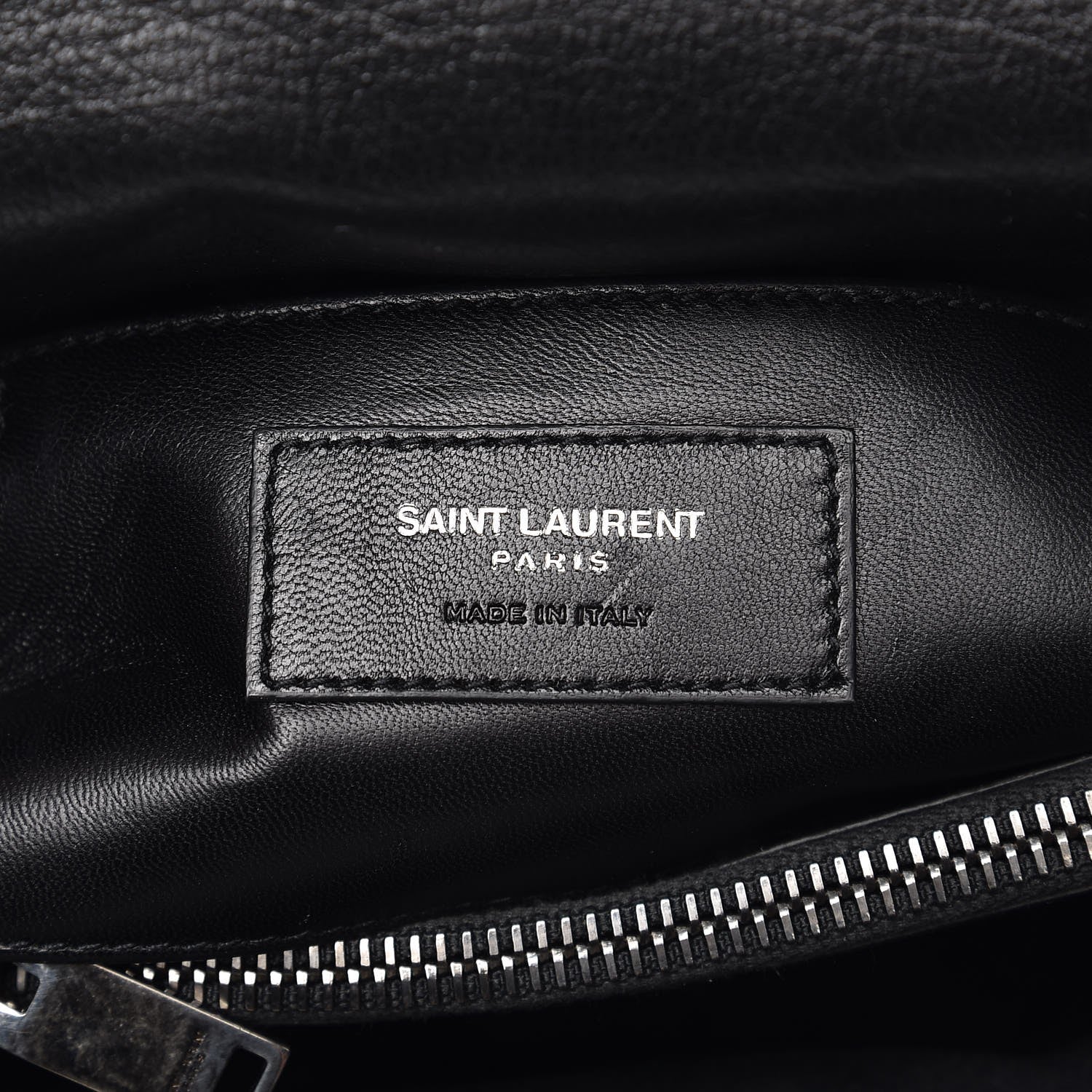 Saint Laurent Sheepskin Matelasse Chevron Monogram Medium College Bag Black 7 of 7