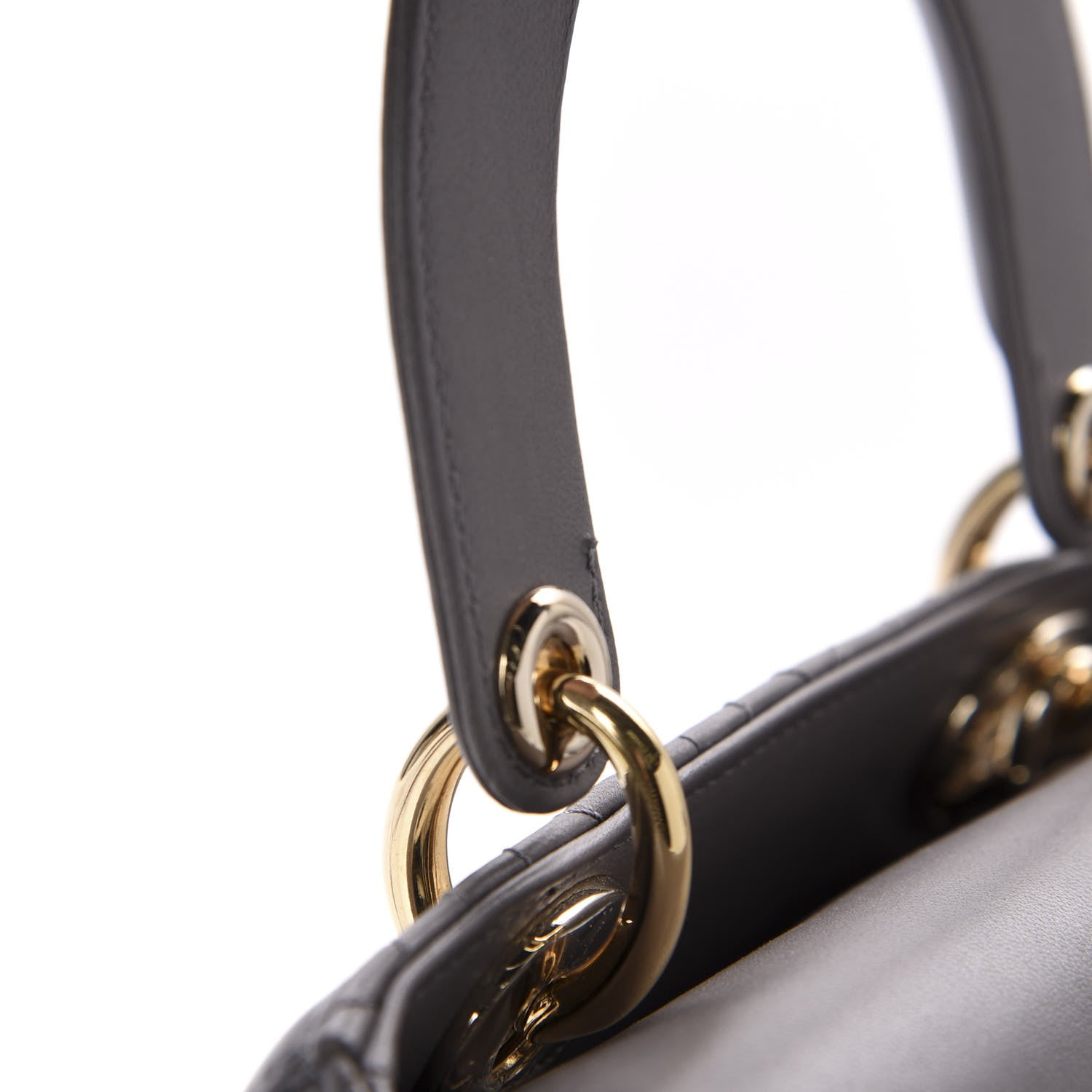 Christian Dior Lambskin Cannage Small Lucky Badges My Lady Dior Grey 8 of 14