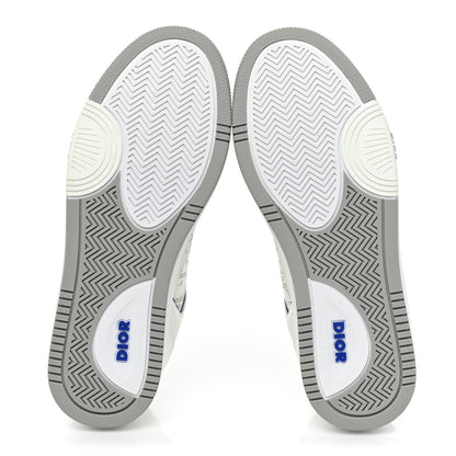 Christian Dior Smooth Calfskin Oblique Galaxy Perforated Mens B27 Low Top Sneakers 40 White Blue 6 of 11
