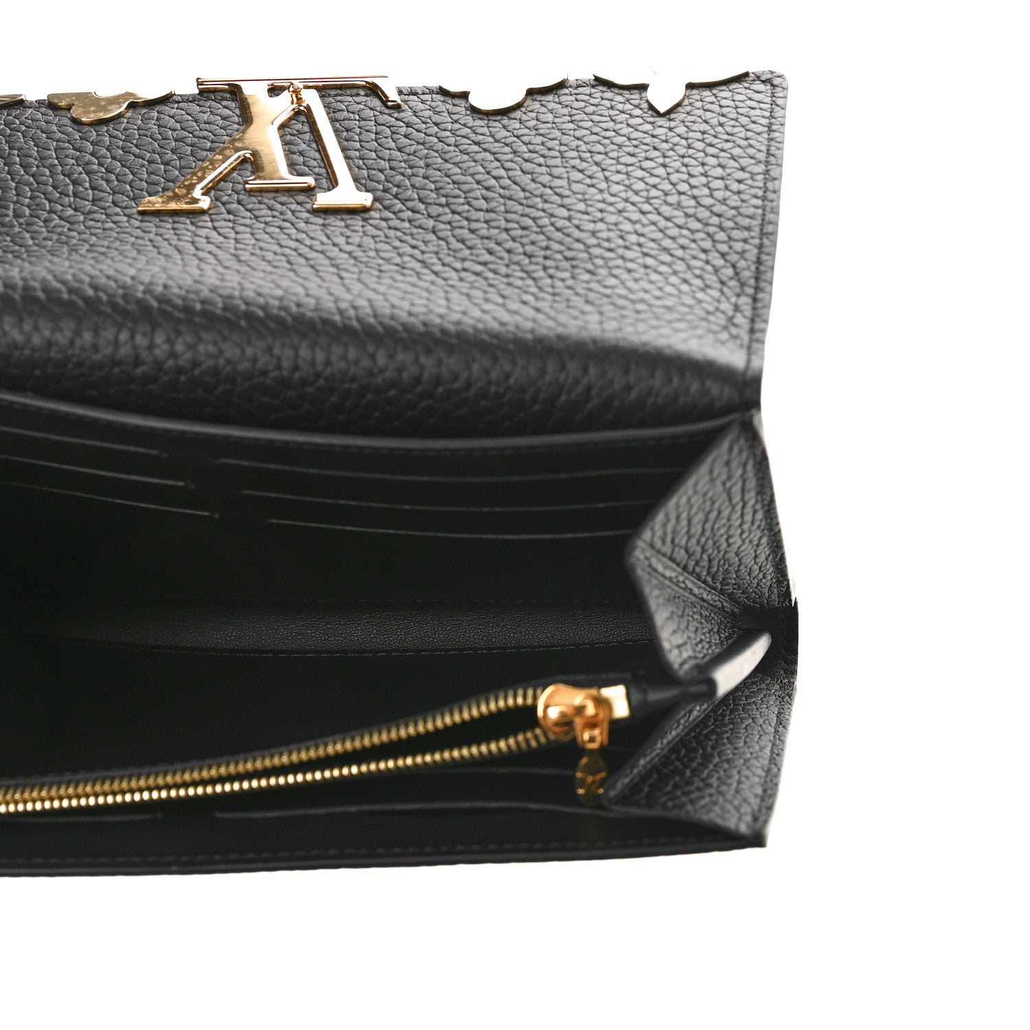 Louis Vuitton Taurillon Embellished Capucines Long Wallet Black 4 of 7