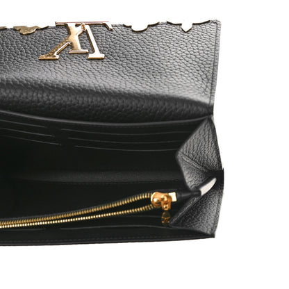 Louis Vuitton Taurillon Embellished Capucines Long Wallet Black 4 of 7
