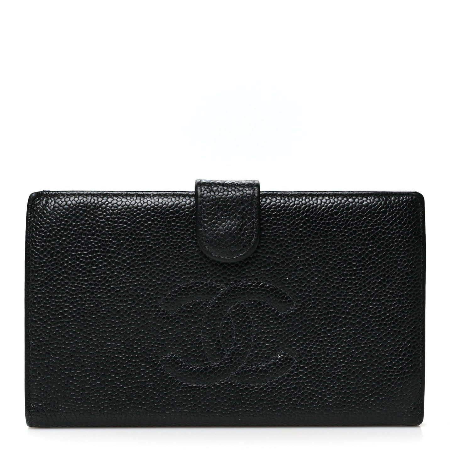 Caviar Timeless CC French Wallet Black