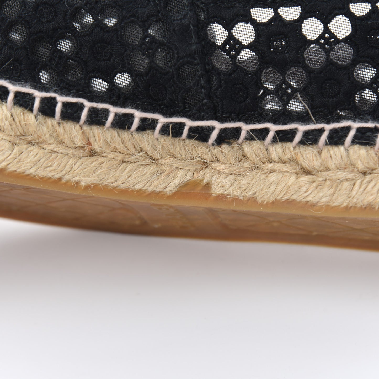 Lace Patent CC Espadrilles 38 Black