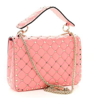 Valentino Garavani Nappa Medium Rockstud Spike Shoulder Bag Paradise Rose 3 of 9
