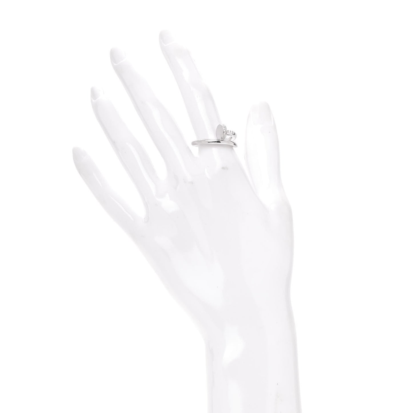 18K White Gold Diamond Juste Un Clou Ring 53 6.25