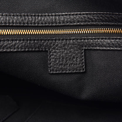 Versace Cervo Embossed Vitello Medusa Tote Black 6 of 11