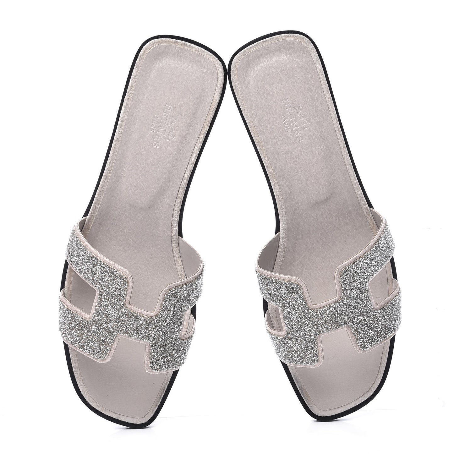 Suede Goatskin Crystal Powder Oran Sandals 40