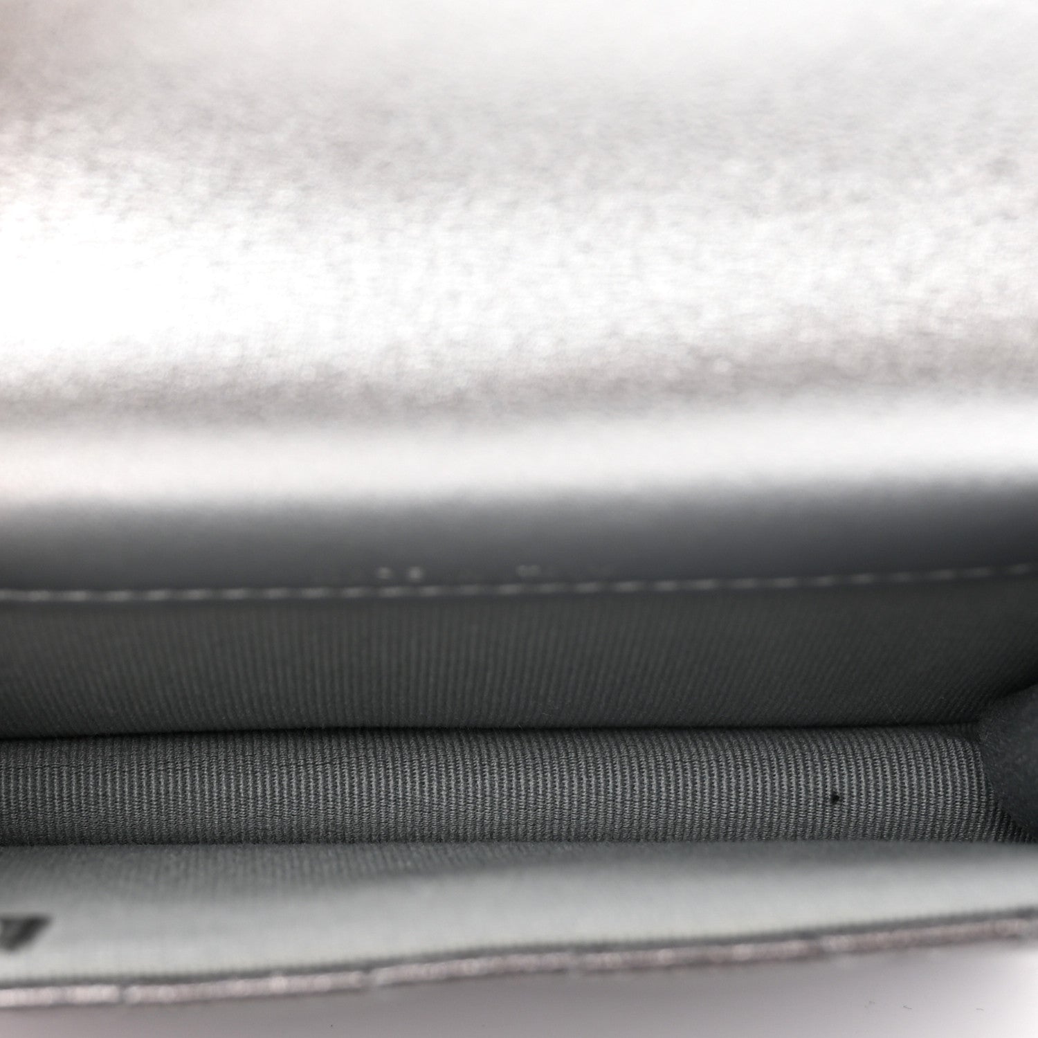 Chanel Gradient Metallic Lambskin Quilted Flap Chain Belt Bag Silver Purple 5 of 8