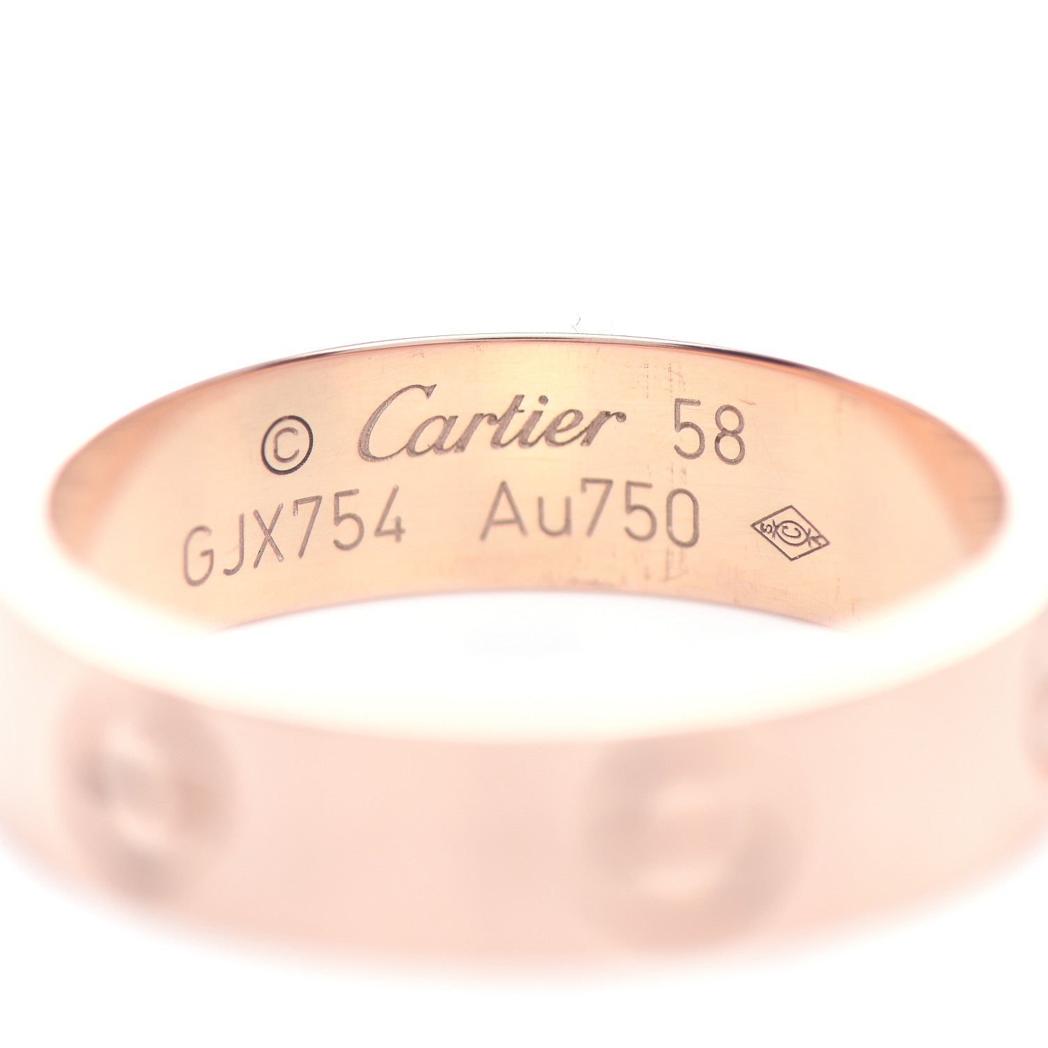 Cartier 18K Pink Gold 5.5mm LOVE Ring 58 8.25 4 of 4