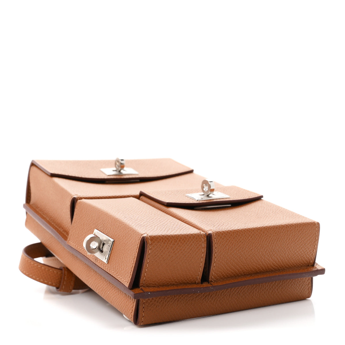 Epsom Kelly Multi Pocket Pochette To Go Gold