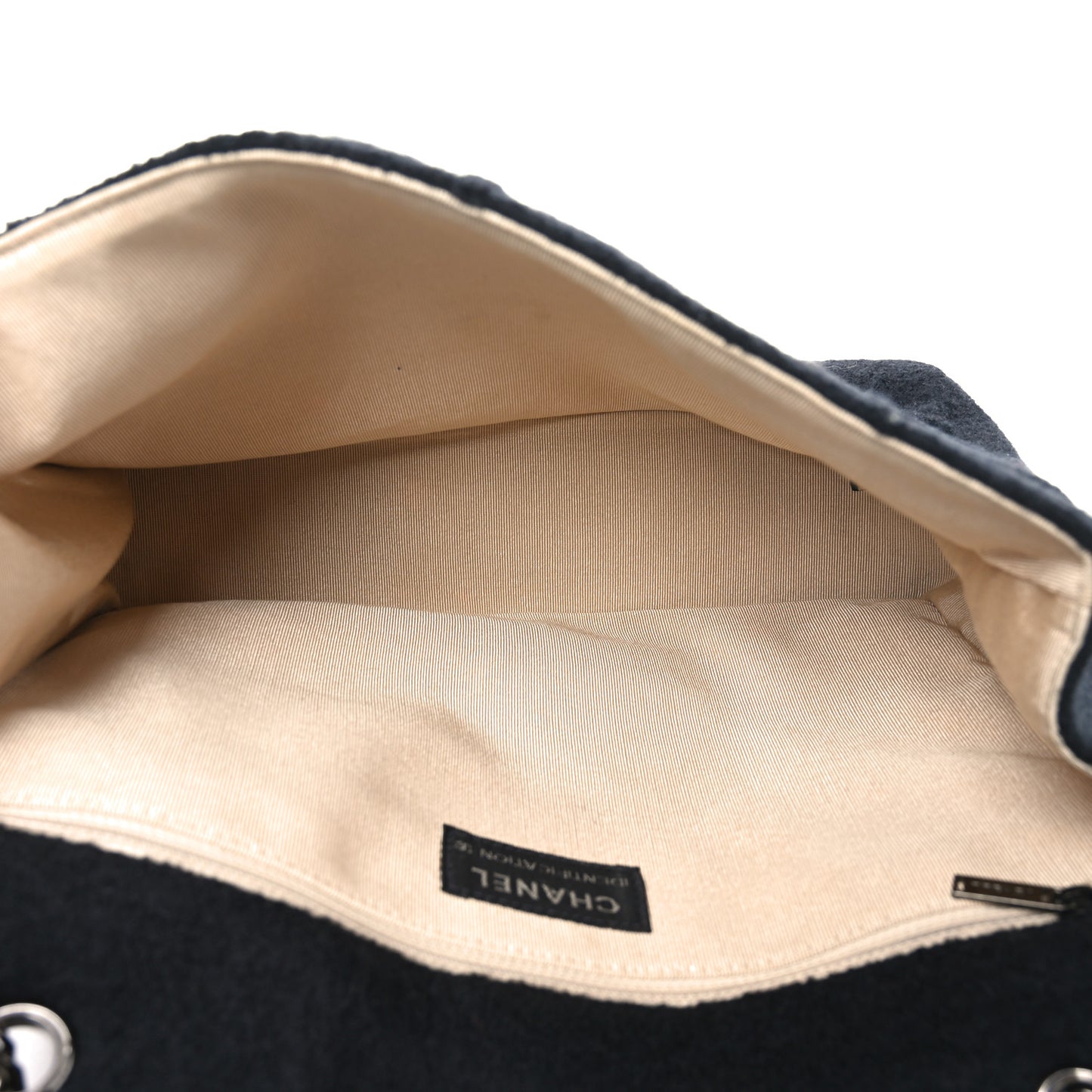 Wool Jumbo Chocolate Bar Mademoiselle Flap Black