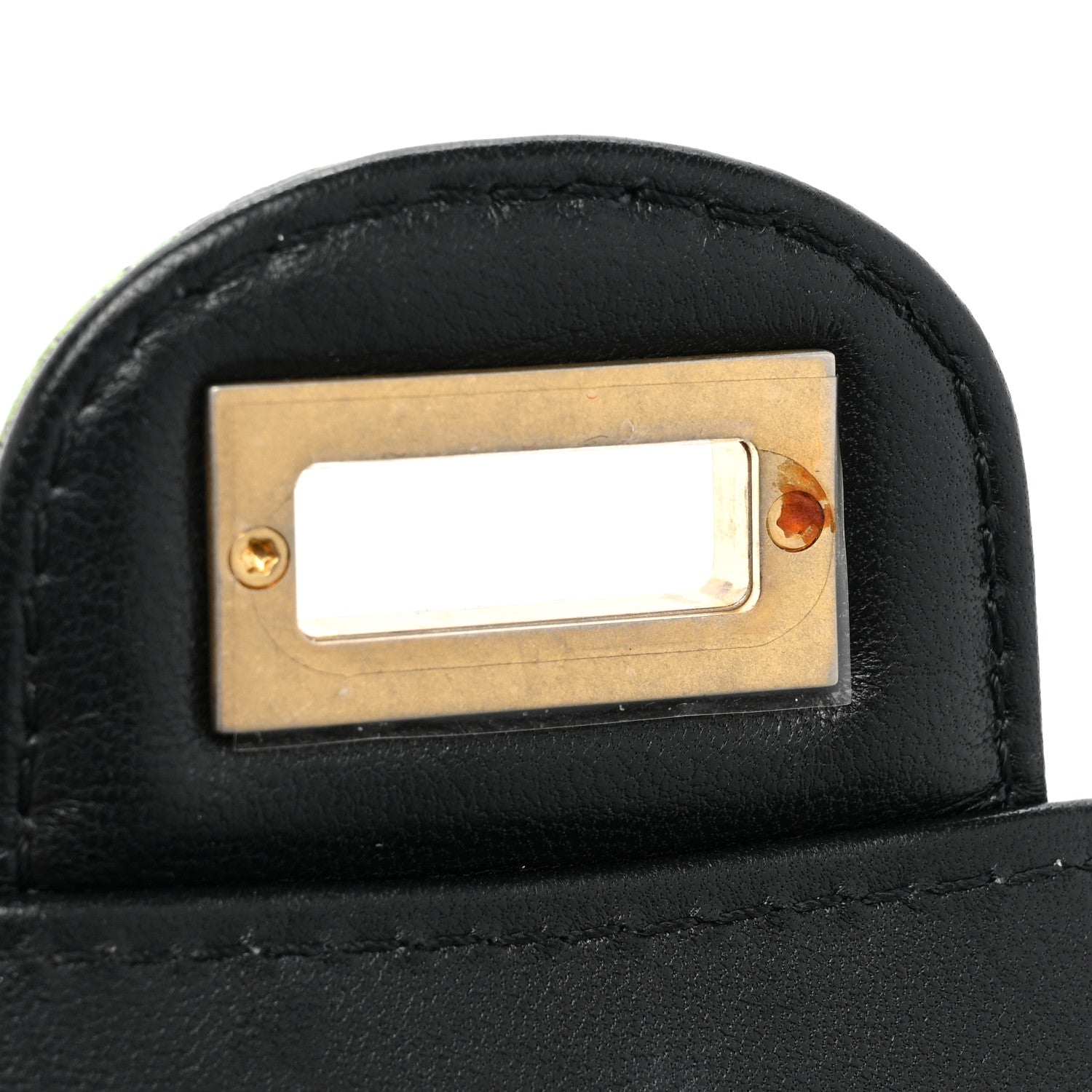Chanel Calfskin Crocodile Embossed Graffiti 2.55 Mini Cocodile Reissue Flap Black Pink 12 of 16