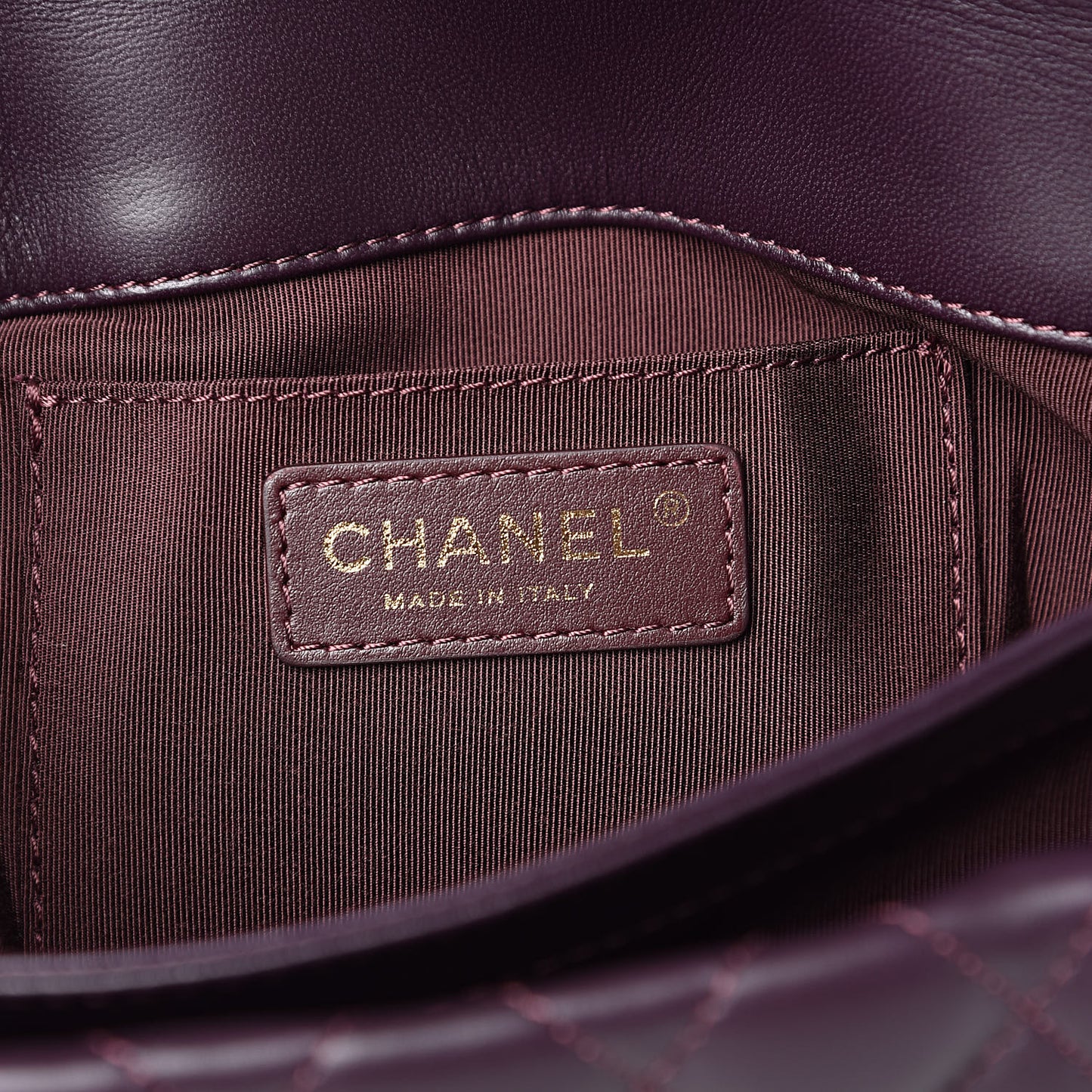 Lambskin Quilted Fold Up Again Clutch Purple