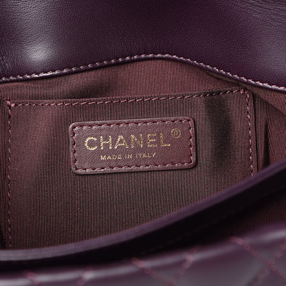 Chanel Lambskin Quilted Fold Up Again Clutch Purple 6 of 13