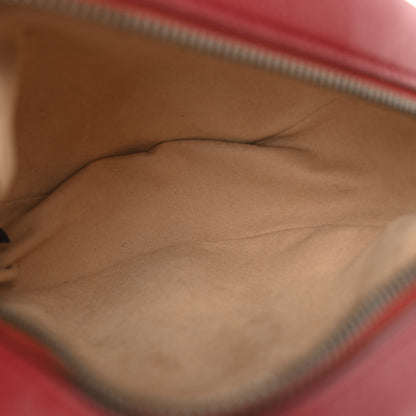 Gucci Glazed Calfskin Matelasse Heart Mini GG Marmont Round Shoulder Bag Romantic Cerise 5 of 11