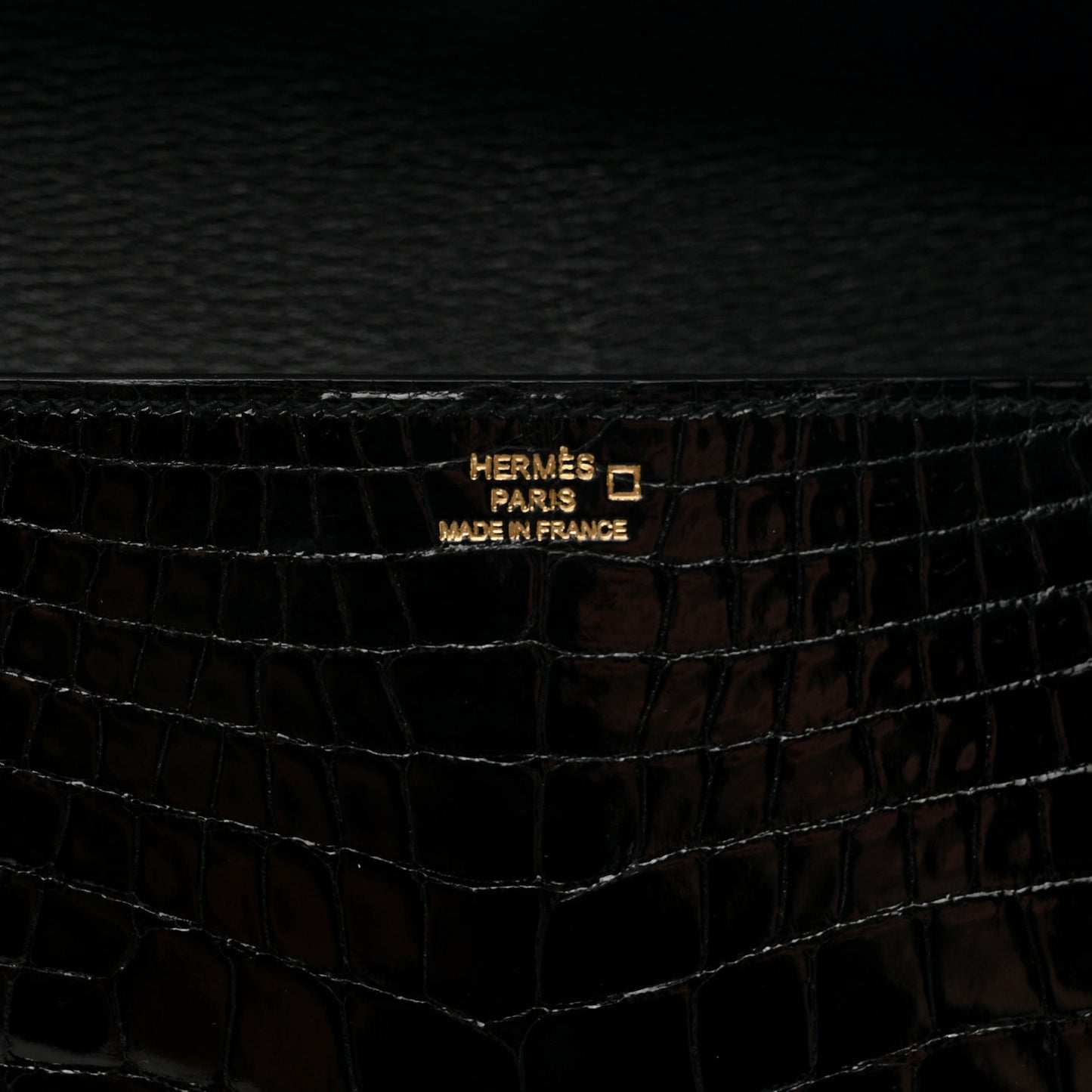 Shiny Alligator Medor Clutch 23 So Black