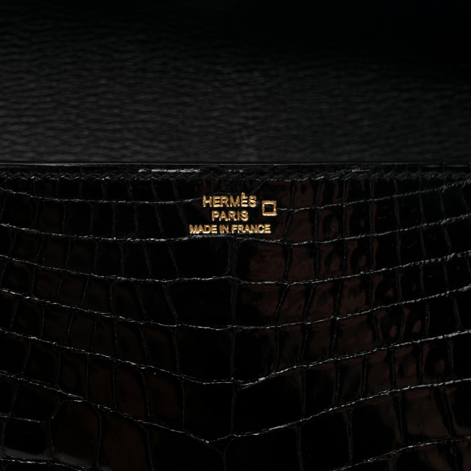 Hermes Shiny Alligator Medor Clutch 23 So Black 6 of 8