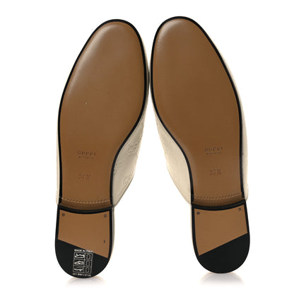 Gucci Glamour Calfskin Guccissima Womens Princetown Slippers 36.5 Mystic White 7 of 10