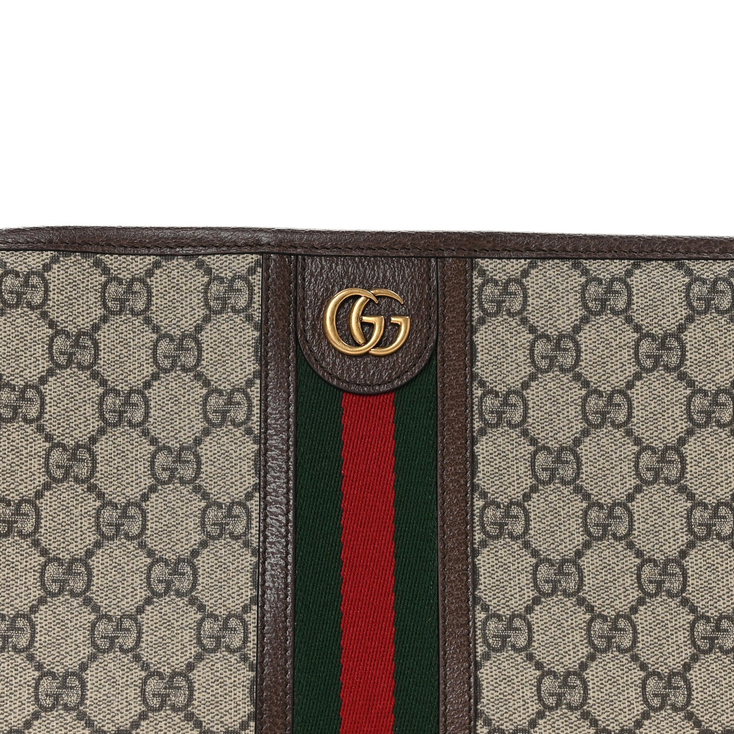 GG Supreme Monogram Web Ophidia GG Toiletry Case Beige New Acero