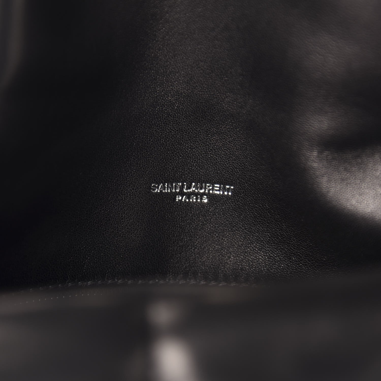 Saint Laurent Lambskin Quilted Medium Loulou Puffer Monogram Chain Satchel Black 10 of 11