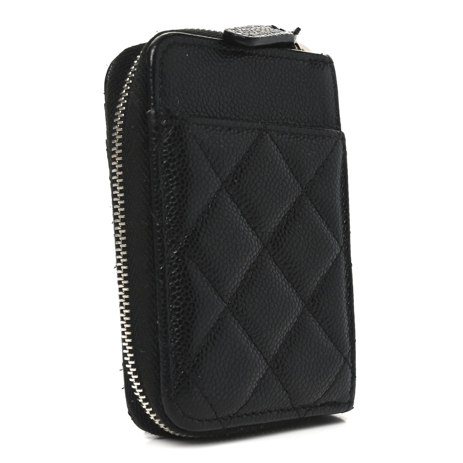 Chanel Caviar Quilted Zip Card Holder Black 3 of 7