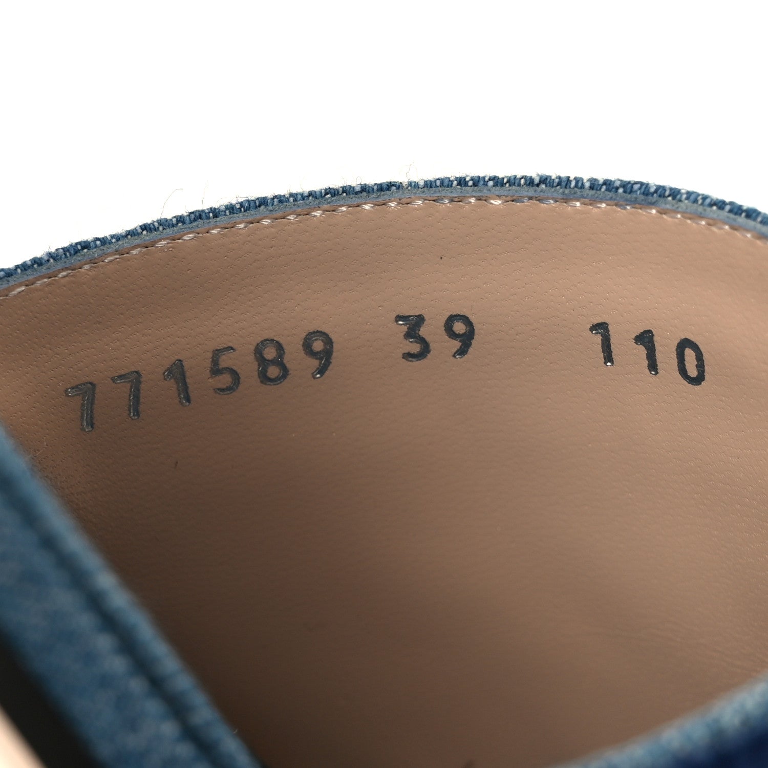 Gucci New Denim Logo Embroidered Slide Sandal 39 Light Blue 9 of 10