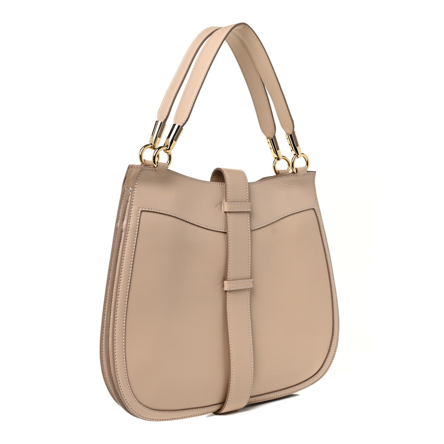 Salvatore Ferragamo Calfskin Enny Hobo New Bisque 3 of 15