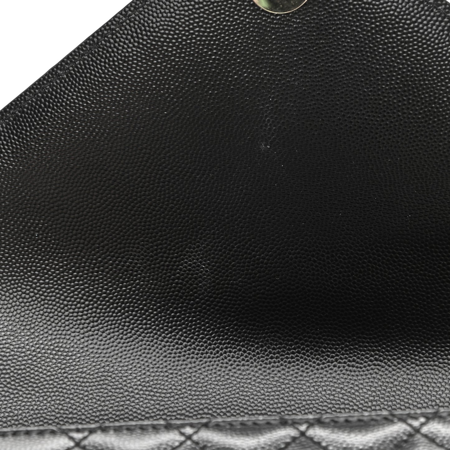 Grain De Poudre Textured Mixed Matelasse Large Triquilt Monogram Satchel Black