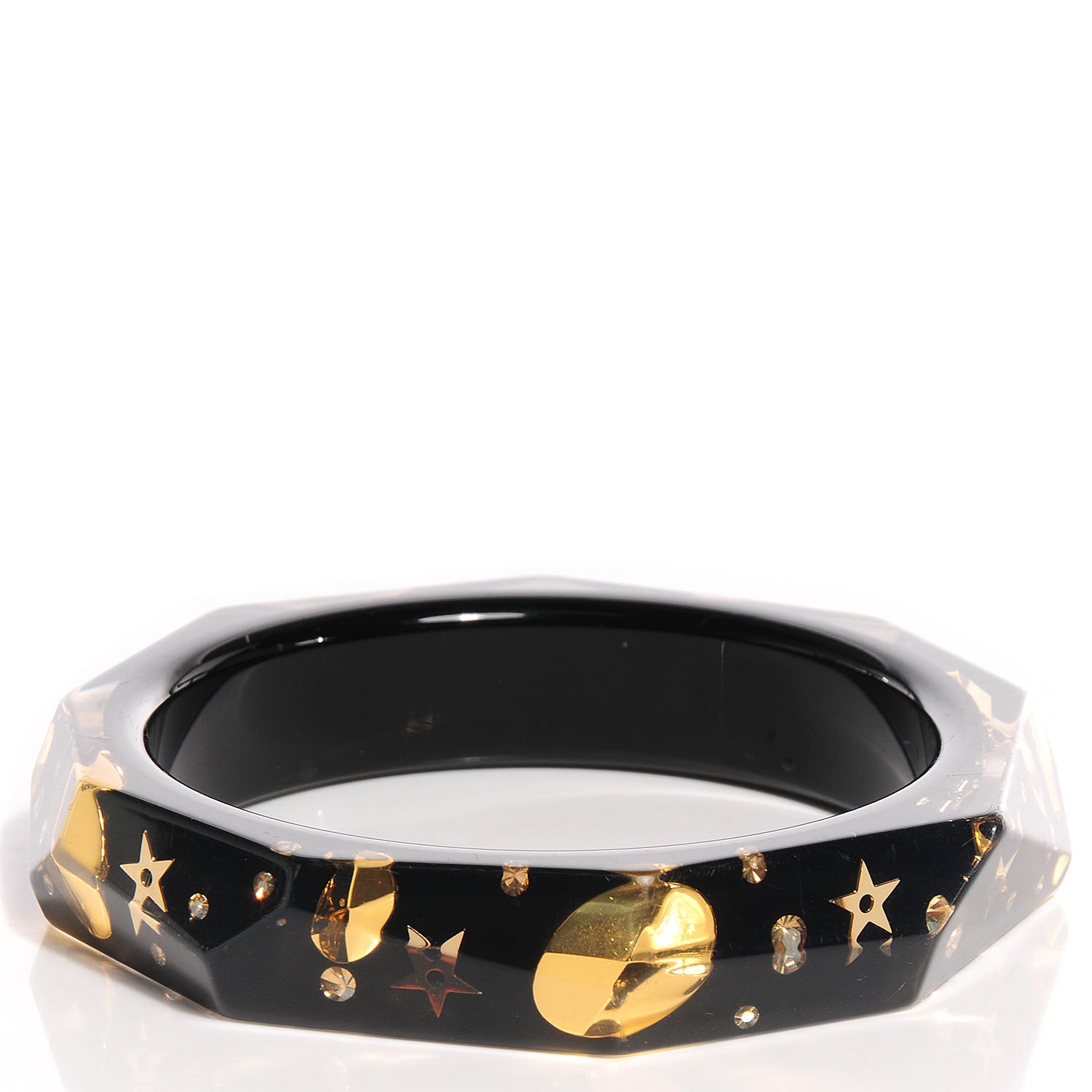 Christian Dior Resin Swarovski Bracelet Small Black 3 of 4