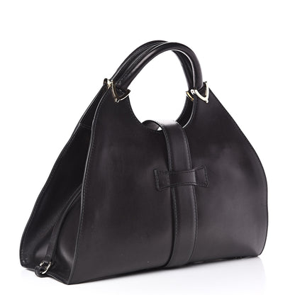 Gucci Calfskin Medium Stirrup Top Handle Bag Black 3 of 12