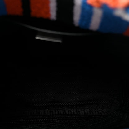 Prada Terry Cloth Small Stripe Tote Arancio 5 of 9