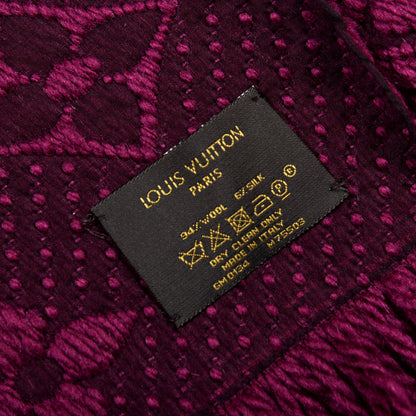 Louis Vuitton Wool Silk Logomania Scarf Cherry 4 of 4