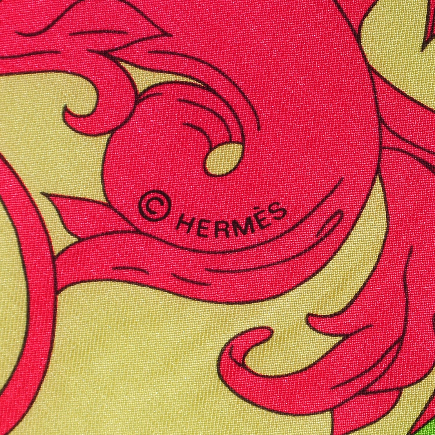 Hermes Summer Twill Silk Astrologie Nouvelle Scarf 140 Vert Fluo Rose Indien Cobalt 5 of 6