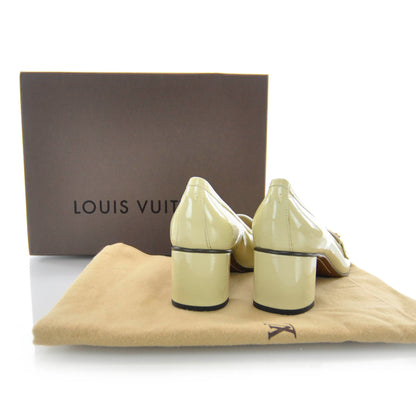 Louis Vuitton Patent Leather Buckle Loafer Heels 38 3 of 6