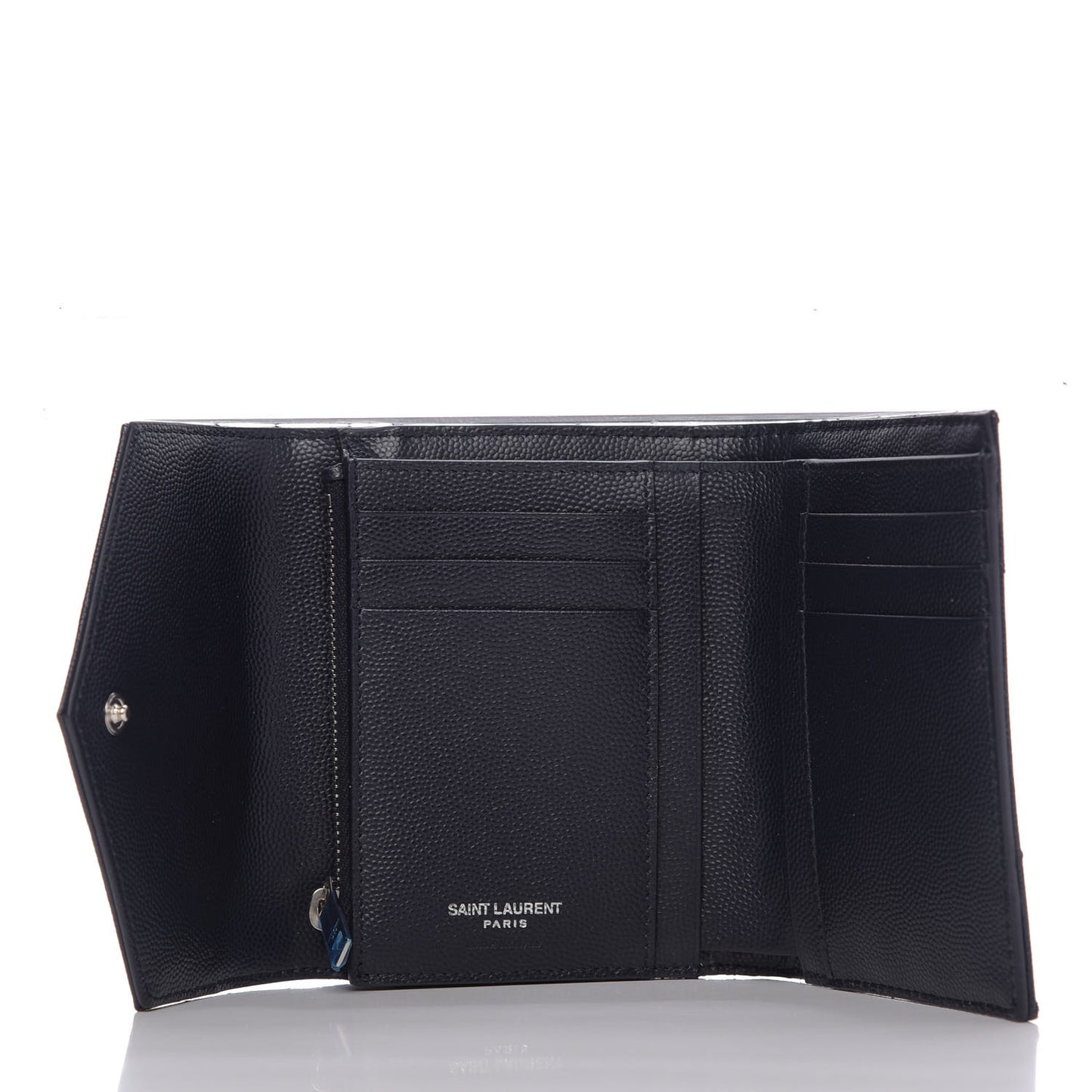 Grain De Poudre Matelasse Chevron Small Monogram Envelope Wallet Navy