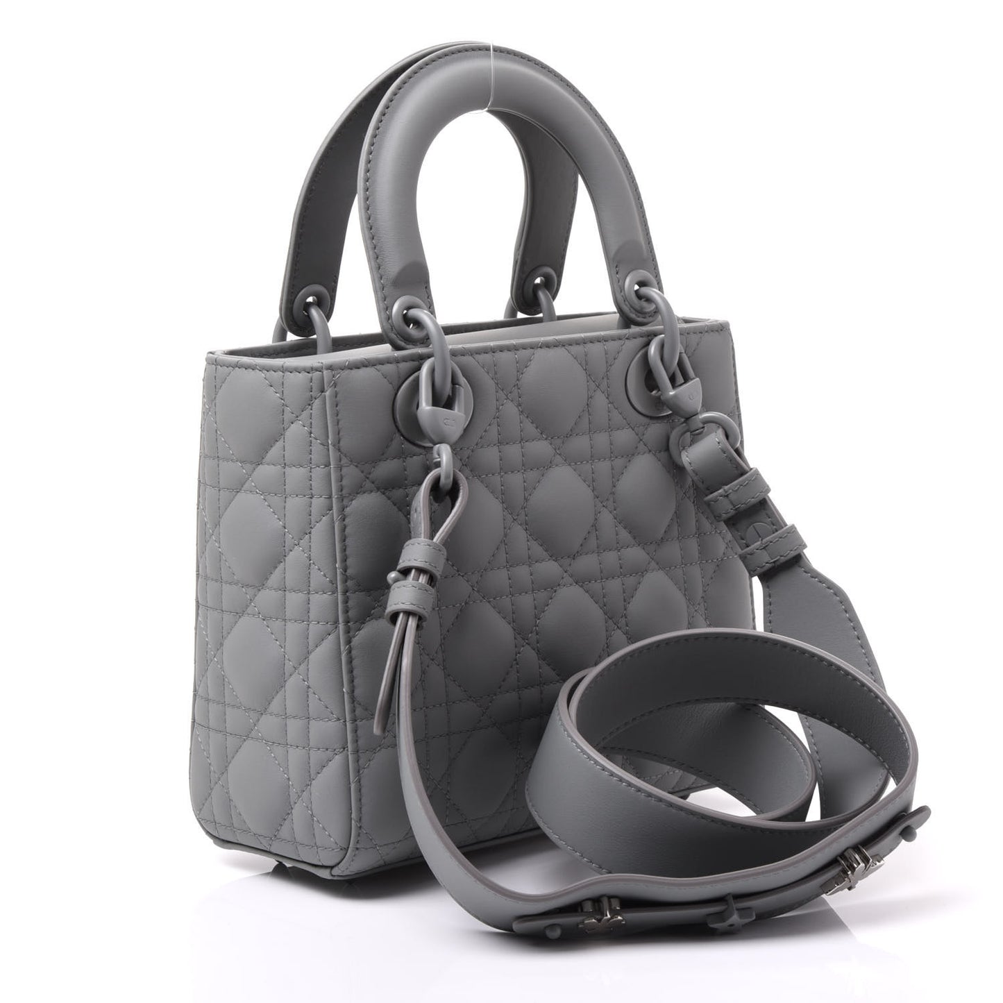 Ultra Matte Calfskin Cannage Small My ABCDior Lady Dior Gray