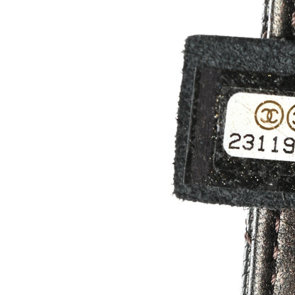 Chanel Metallic Goatskin Quilted Medium Rock In Rome Flap Charcoal 7 of 10
