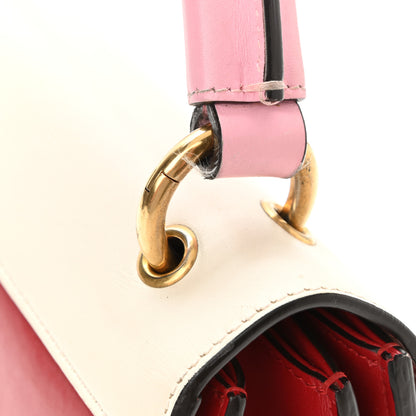 Gucci Calfskin Sylvie Web Small Queen Margaret Top Handle Bag Blue Agata Hibiscus Red Mystic White Sugar Pink 11 of 14