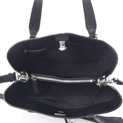 MCM Calfskin Ottomar Monogram Large Essential Tote Black 6 of 10