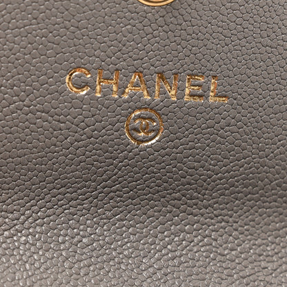 Chanel Caviar Quilted Boy Flap Card Holder Grey 7 of 8