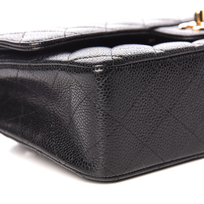 Chanel Caviar Quilted Medium Double Flap Black 8 of 10