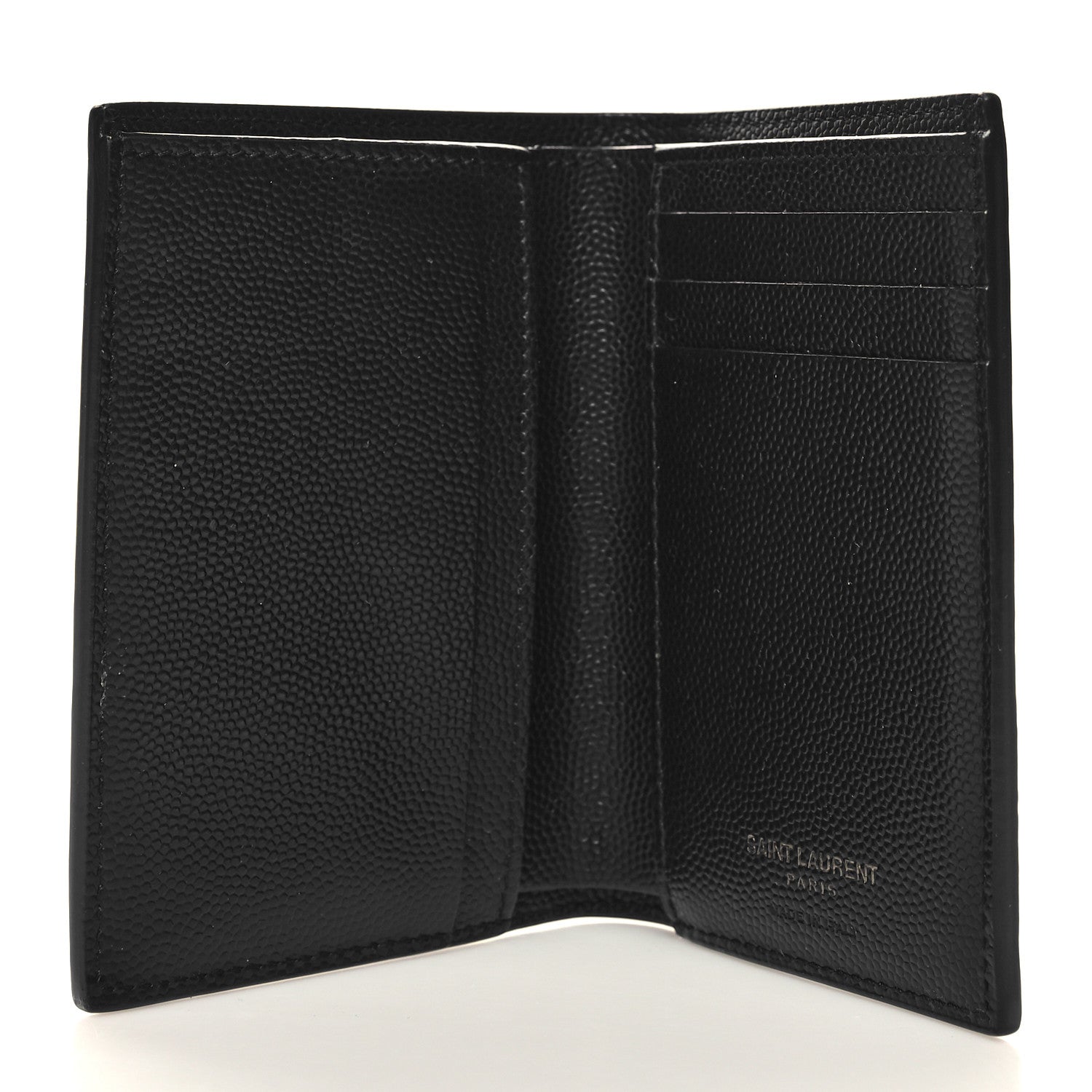 Saint Laurent Grain De Poudre Monogram Bi-Fold Wallet Black 5 of 8