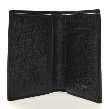 Saint Laurent Grain De Poudre Monogram Bi-Fold Wallet Black 5 of 8