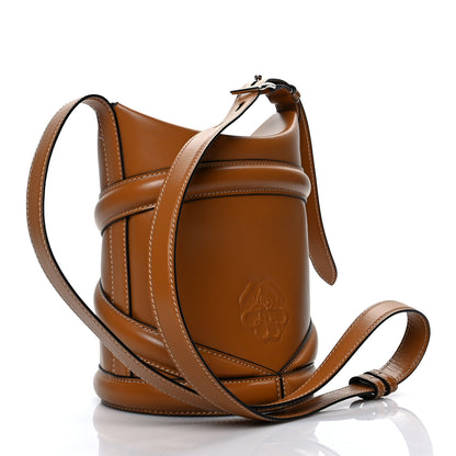 Alexander McQueen Calfskin Mini Curve Bucket Bag Tan 3 of 10