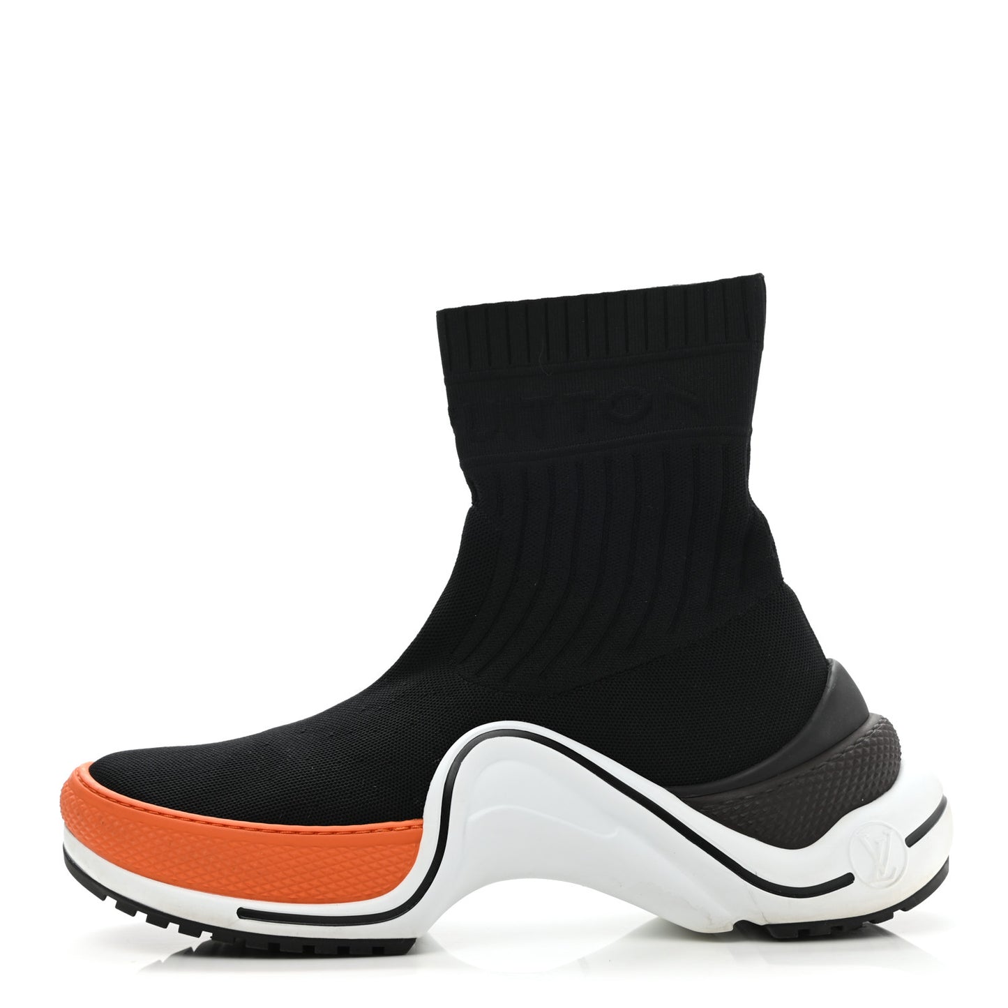 Stretch Textile LV Archlight Sneaker Boots 40.5 Black Orange